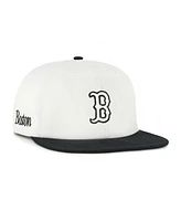 '47 Brand Men's White/Black Boston Red Sox Foundation Captain Snapback Hat