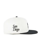 '47 Brand Men's White/Black San Diego Padres Foundation Captain Snapback Hat