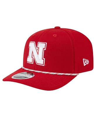 New Era Men's Scarlet Nebraska Huskers Game Day Multi-Rope 9SEVENTY Stretch-Snap Hat
