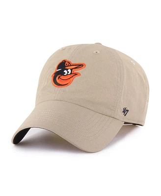 '47 Brand Men's Khaki Baltimore Orioles Performance Clean Up Adjustable Hat