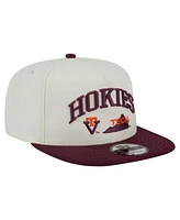 New Era Men's White Virginia Tech Hokies Collegiate 9FIFTY A-Frame Snapback Hat