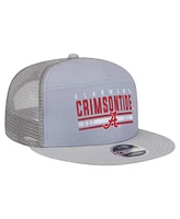 New Era Men's Gray Alabama Crimson Tide Split Panel 9FIFTY Snapback Trucker Hat