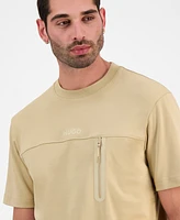 Hugo Boss Men's Dubi Relaxed Fit Short Sleeve Crewneck Zipper T-Shirt