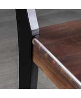Farmhouse Dining Chair Set (2) Rustic, Stylish, Durable Acacia Wood