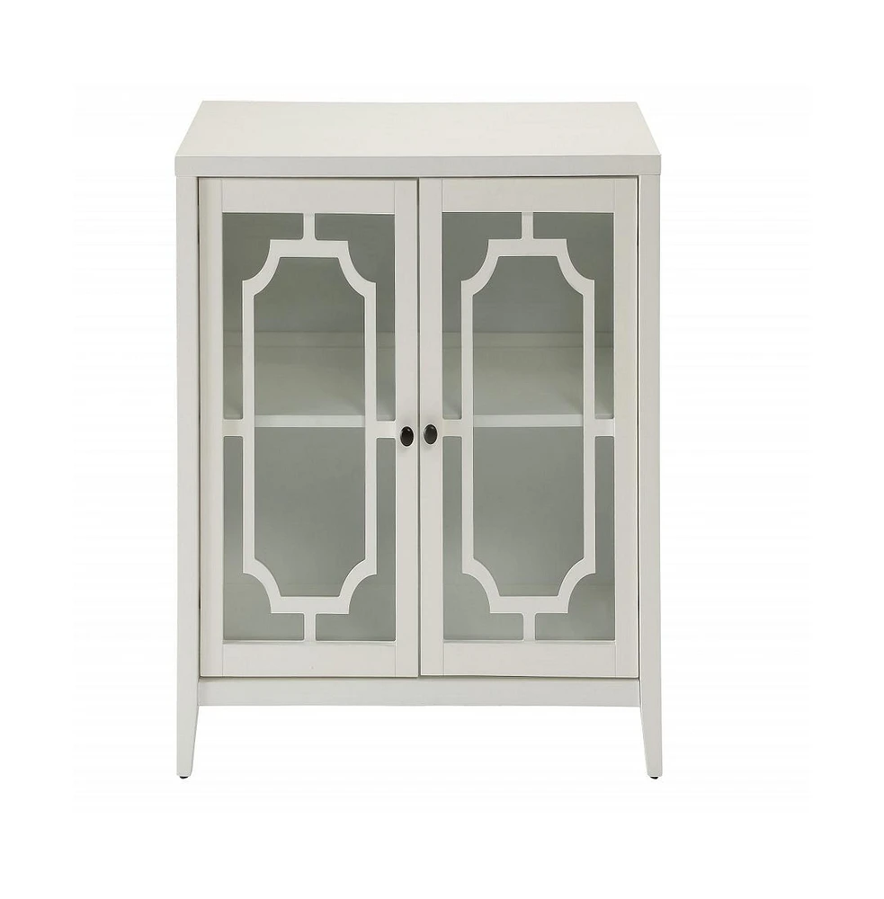 Two Glass Door Sideboard Cabinet with Adjustable Shelves