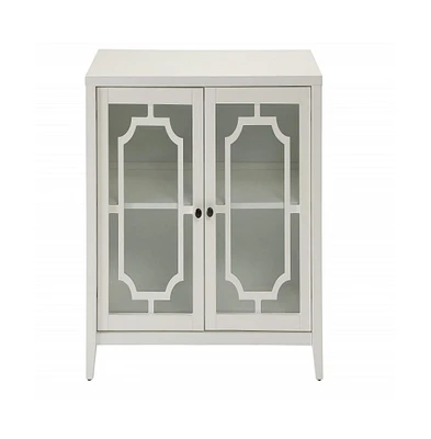 Two Glass Door Sideboard Cabinet with Adjustable Shelves