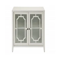 Two Glass Door Sideboard Cabinet with Adjustable Shelves