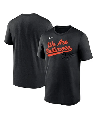 Nike Men's Black Baltimore Orioles 2025 City Connect Team Phrase Script Legend Performance T-Shirt
