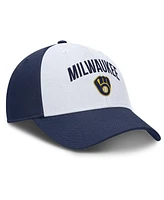Nike Men's White/Navy Milwaukee Brewers Club Performance Adjustable Hat