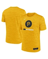 Nike Men's Gold Pittsburgh Pirates 2025 City Connect Authentic Collection Velocity Performance T-Shirt
