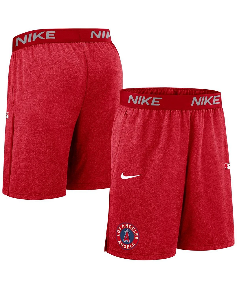 Nike Men's Red Los Angeles Angels Authentic Collection City Connect Performance Knit Shorts