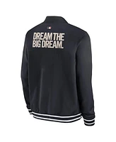 Nike Men's Black Texas Rangers Authentic Collection City Connect Full-Zip Bomber Jacket