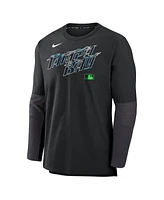 Nike Men's Black Tampa Bay Rays Authentic Collection City Connect Lightweight Player Tri-Blend Performance Long Sleeve T-Shirt