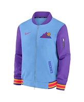 Nike Men's Light Blue/Purple Colorado Rockies 2025 City Connect Authentic Collection Full-Zip Bomber Jacket