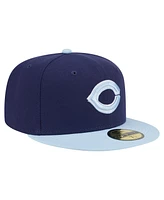 New Era Men's Navy/Light Blue Cincinnati Reds Color Pack 2-Tone 59FIFTY Fitted Hat