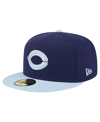 New Era Men's Navy/Light Blue Cincinnati Reds Color Pack 2-Tone 59FIFTY Fitted Hat