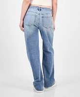 Celebrity Pink Juniors' Slouchy Wide-Leg Foldover-Waist Jeans