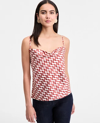 I.n.c. International Concepts Women's Animal-Print Cowlneck Camisole Top, Exclusively at Macy's