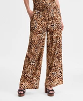 I.n.c. International Concepts Women's Cheetah-Print Wide-Leg Pants, Exclusively at Macy's