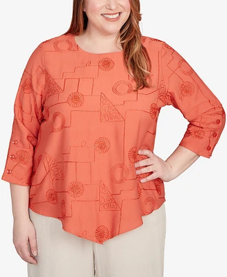 Alfred Dunner Plus Geometric Top