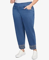Alfred Dunner Plus Fringe Denim Jeans