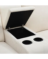 Power Lift Sofa with Cup Holders, Usb, Storage, Sleeper, Linen