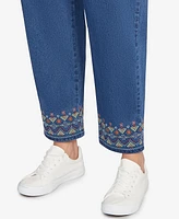 Alfred Dunner Plus Fringe Denim Jeans