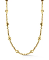 Rachel Zoe Gold Plated Beaded Ball Station Necklace