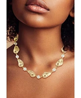 Rachel Zoe Gold Plated Statement Pearl Necklace