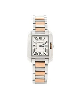 Pre-Owned Cartier Tank Anglaise Quartz Watch in Stainless Steel and Rose Gold 23mm