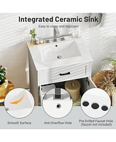 Bathroom Vanity Unit with Basin and 2 Doors