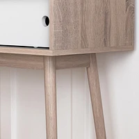 Modern Writing Desk with Ample Workspace, Storage, and Stylish Design