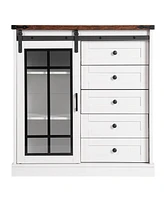 Modern Minimalist Storage Cabinet for Kitchen, Living Room or Home