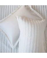 French Linen Channel Stitch Quilt & Sham Set
