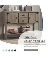 Rustic Retro Sideboard Console Table with Storage
