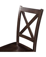 3-Piece Wood Drop Leaf Breakfast Nook Dining Chairs
