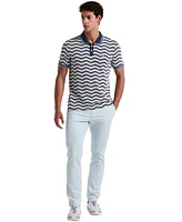 Original Penguin Men's Slim Fit Short Sleeve Zig Zag Textured Polo Shirt