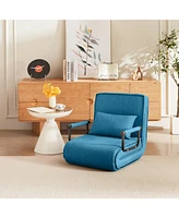 Convertible Sofa Bed for Adults: 5-in-1 Foldable Chair with Adjustable Backrest and Pillow
