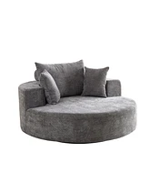 55" Chenille Swivel Sleeper Chair for Comfort & Style