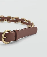 Mango Women's Metal Rings Combined Belt