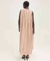 Mango Women's Puffed Hem Gathered Dress