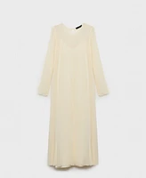 Mango Women's Semi-Transparent Combination Dress
