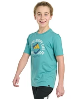 adidas Big Boy Short Sleeve Cheese Stripe Life T-Shirt