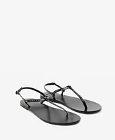 Mango Women's Mini Studs Leather Sandals