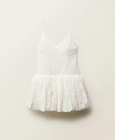 Mango Women's Balloon-Effect Textured Dress