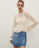 Mango Women's Denim Skorts