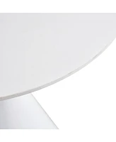 White coffee table, simple modern negotiation table, balcony dining table