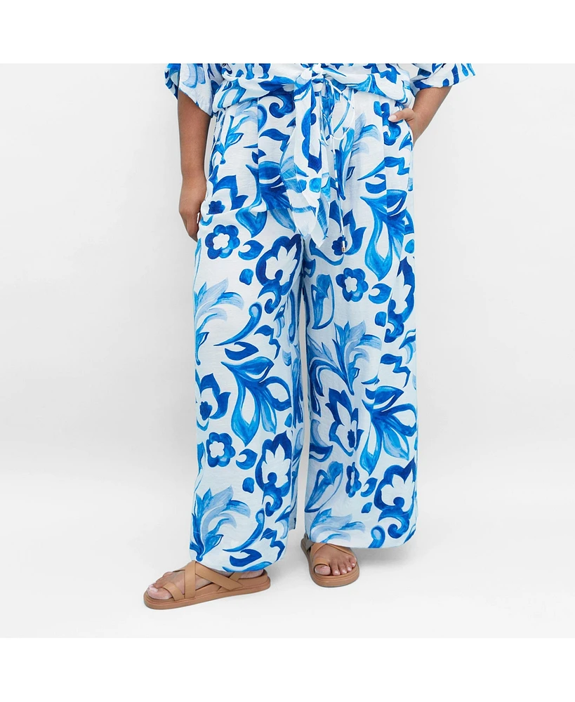 City Chic Plus Resort Print Pant