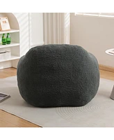 Comfy Bean Bag Chair with Armrest and Memory Foam Filler