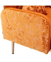 Velvet Sofa, Accent Sofa .Loveseat Sofa With Metal Feet